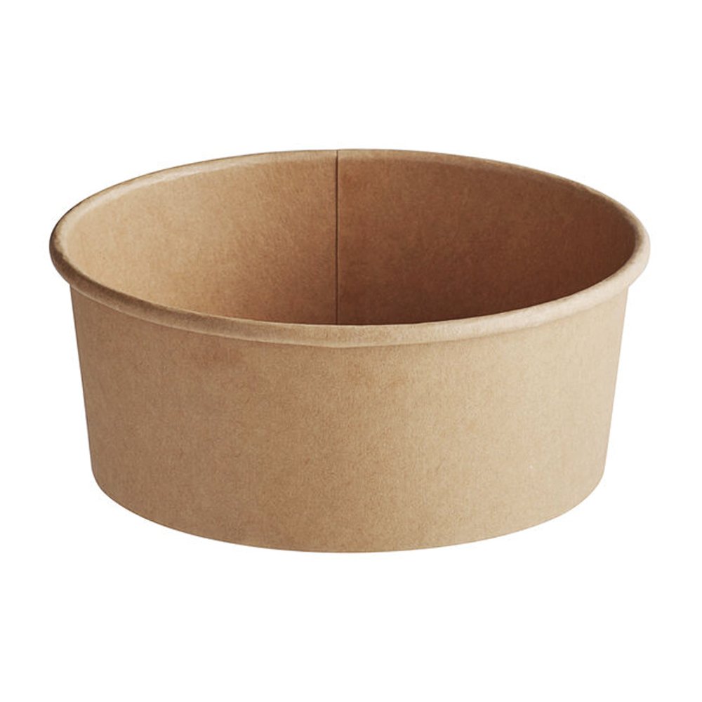 25oz/750mL PE Coated Kraft Paper Salad Bowl - TEM IMPORTS™