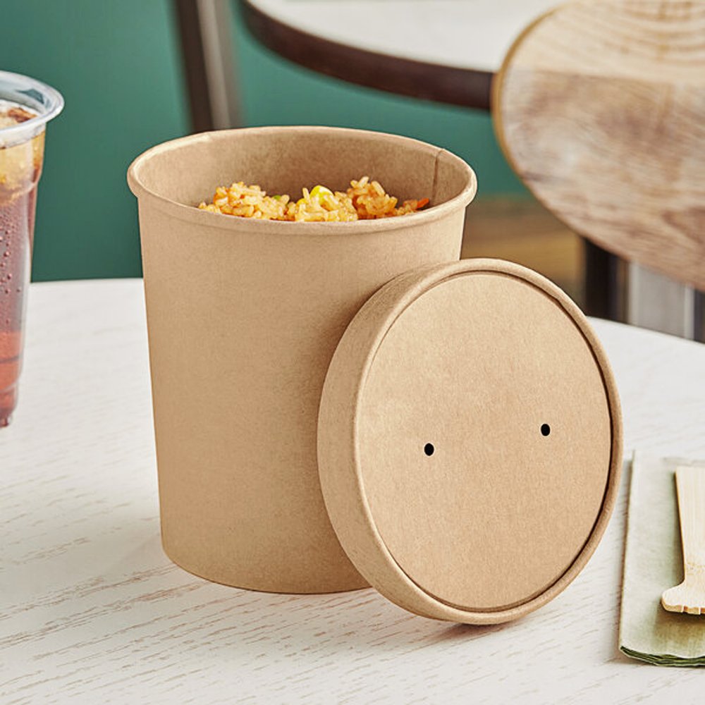 26oz/780mL PE Coated Kraft Paper Soup Cup - TEM IMPORTS™