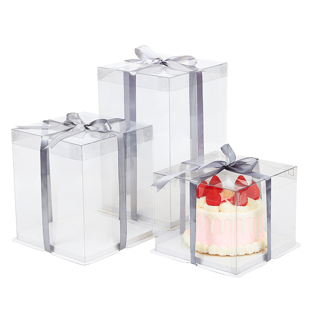 26x26x17 Clear Square Cake Box With Clear Lid - TEM IMPORTS™