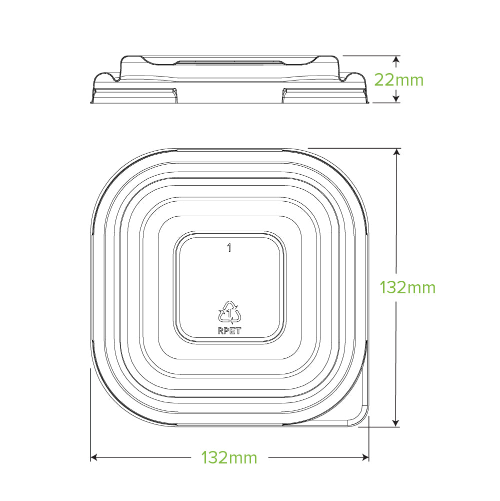 280-630mL Clear RPET Takeaway Lid - 600pcs/Ctn - TEM IMPORTS™