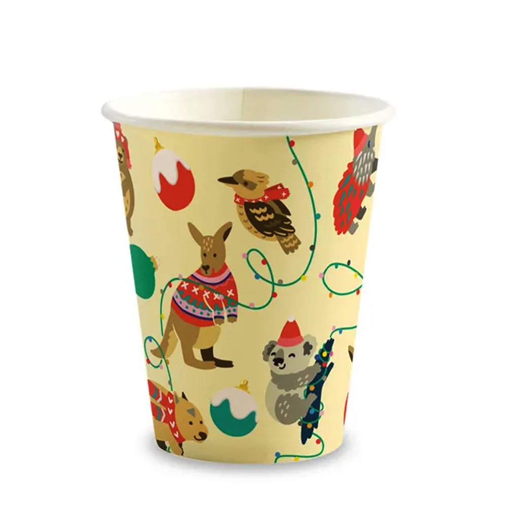 280mL/8oz (80mm) Christmas Single Wall BioCup - 1000/CTN - TEM IMPORTS™