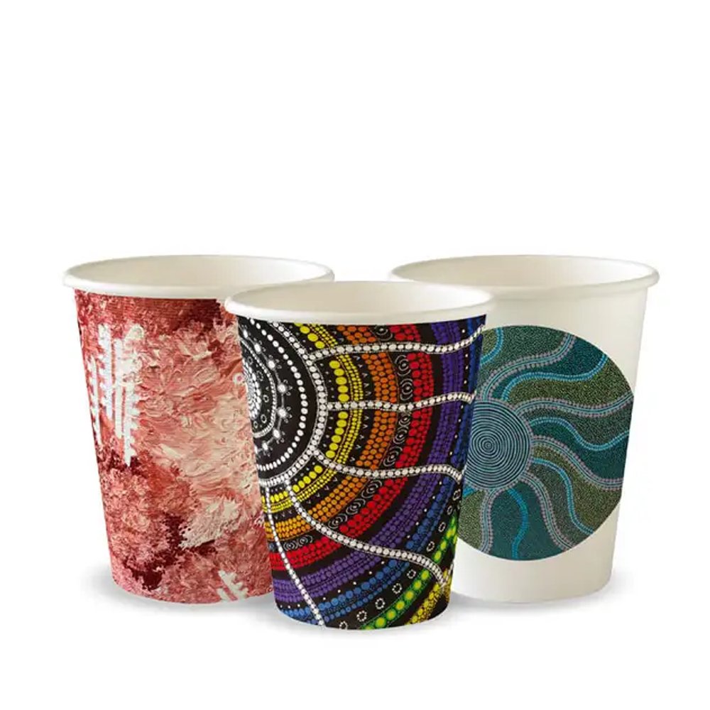 280mL/8oz (80mm) Indigenous Art Series Single Wall BioCup - 1000/CTN - TEM IMPORTS™