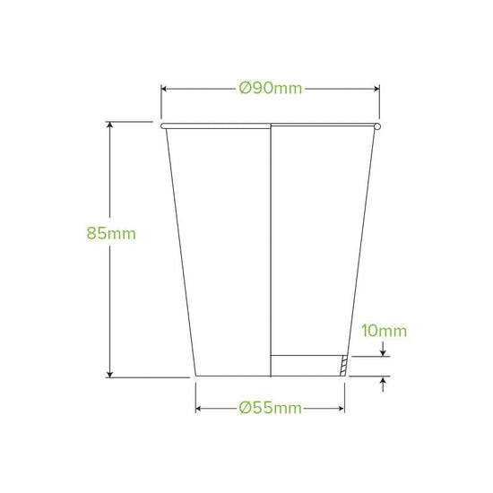280mL/8oz (90mm) Leaf Single Wall BioCup - 1000/CTN - TEM IMPORTS™