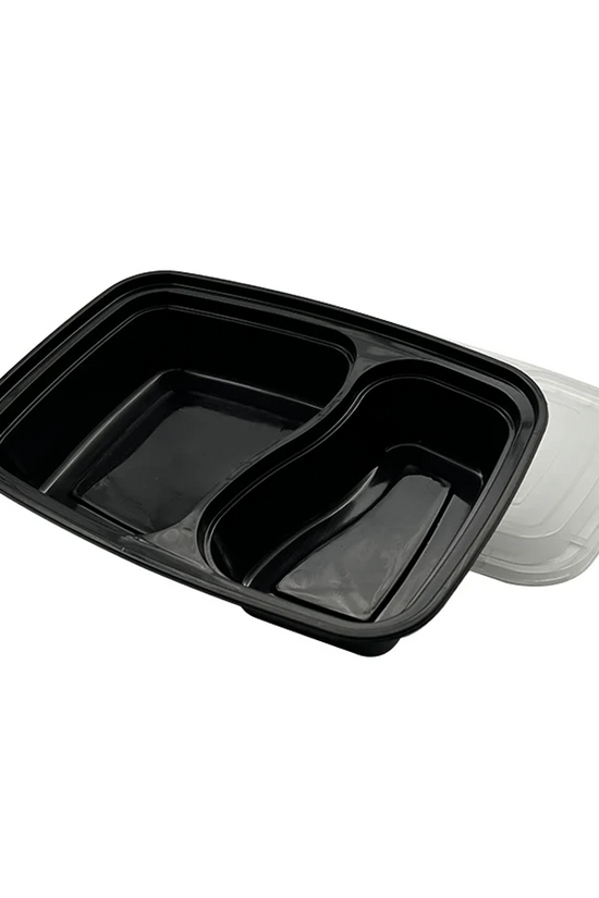 Hộp cơm Bento Takeaway 2 ngăn màu đen có nắp