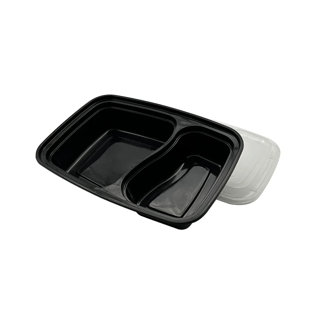 Hộp cơm Bento Takeaway 2 ngăn màu đen có nắp