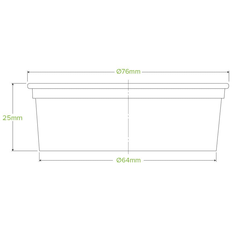 2oz/60mL (76mm) Clear Sauce BioCup - 2000pcs/ctn - TEM IMPORTS™