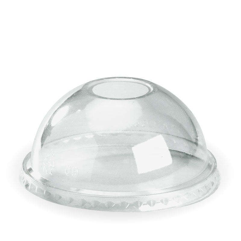 300-700mL (96mm) Dome 22mm Hole Clear BioCup Lid - 1000pcs/ctn - TEM IMPORTS™