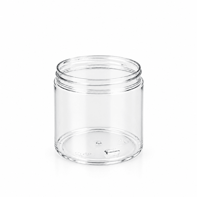300mL Clear Plastic Jar – 89mm Neck, Straight-Sided with Metal Lid - TEM IMPORTS™
