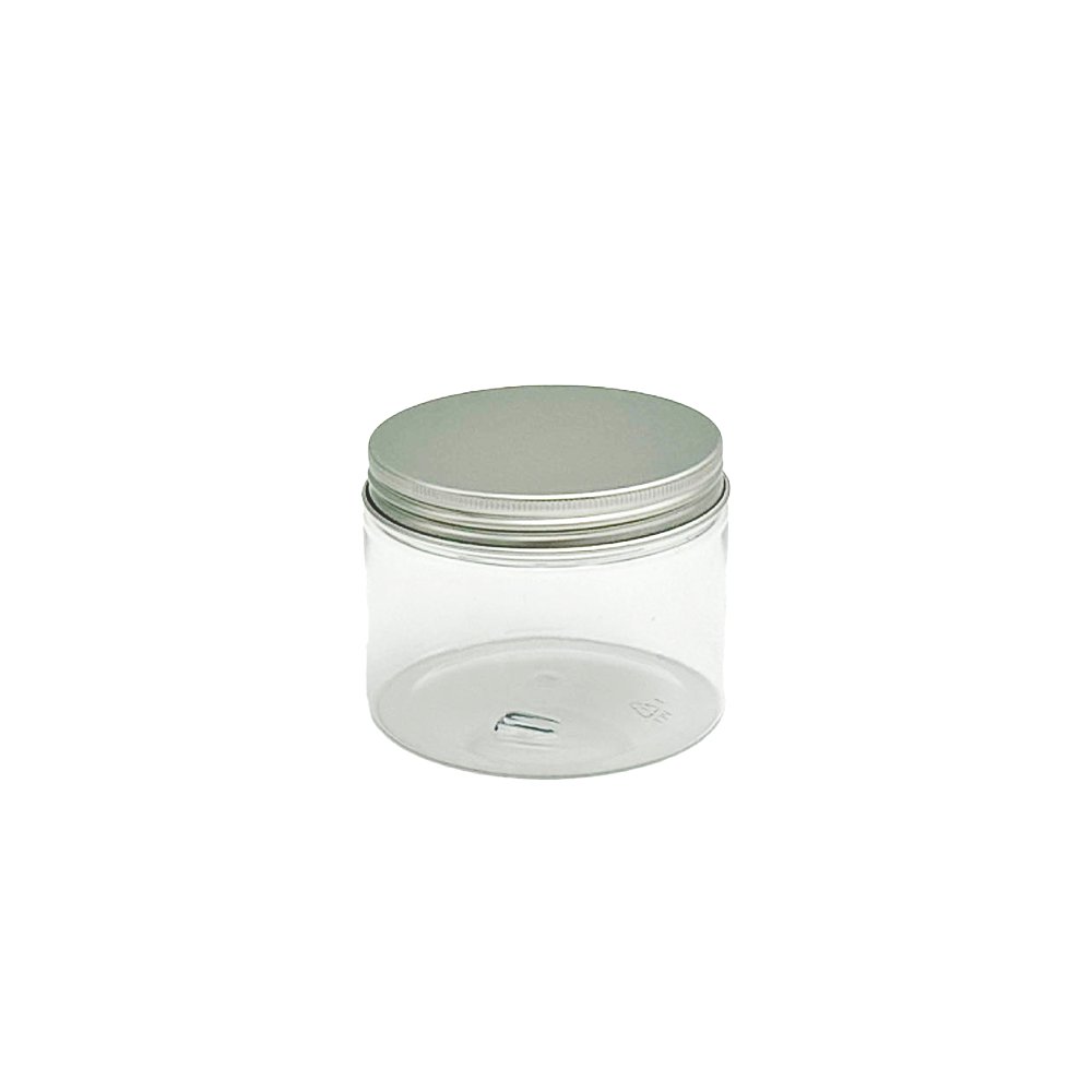 300mL/89mm Neck Straight Sided Plastic Jar With Metal Lid - TEM IMPORTS™