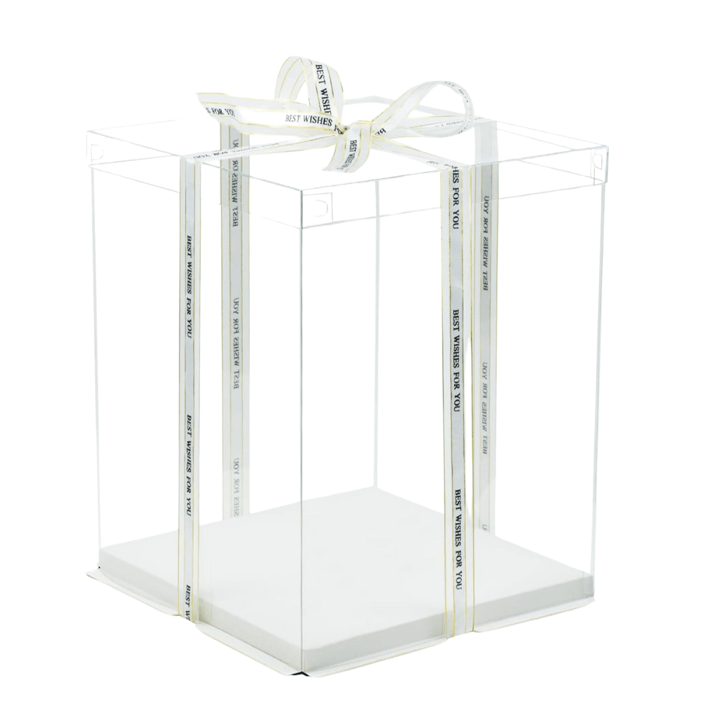 31x31x45 Transparent Square Box With Clear Lid - TEM IMPORTS™