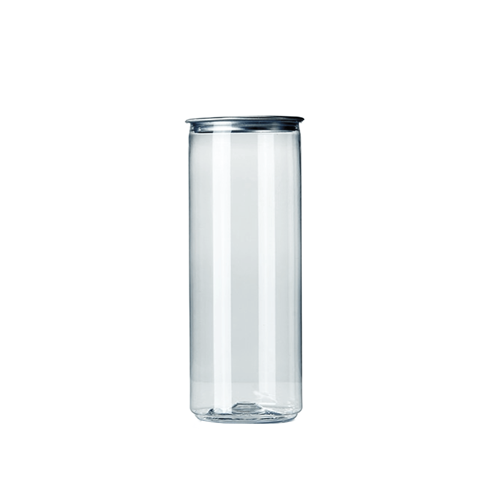 330mL Tall Slim Clear PET Can With Lid - 300/CTN - TEM IMPORTS™