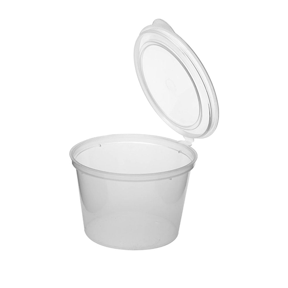 3.3oz/100mL PP Sauce Container With Hinged Lid 