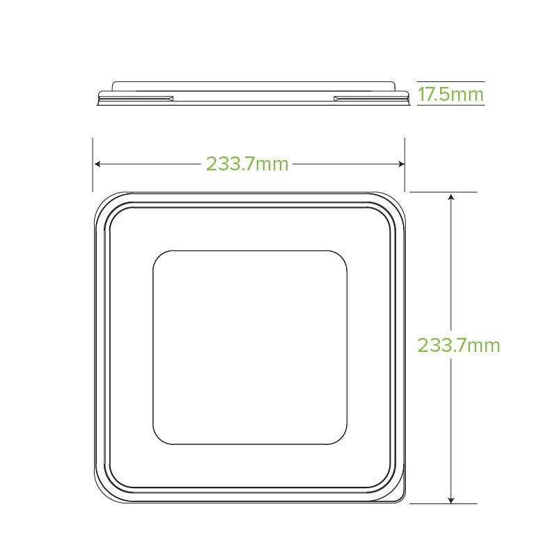 3/4/5-Compartment Large Clear RPET Takeaway Lid - 300pcs/Ctn - TEM IMPORTS™