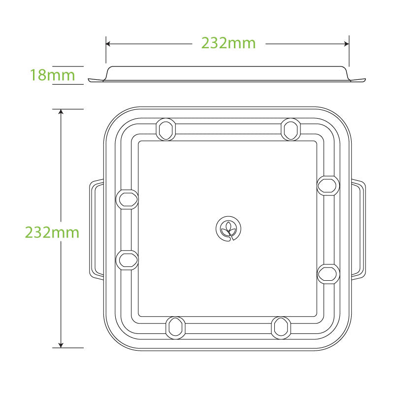 3/4/5-Compartment Natural Plant Fibre Takeaway Lid - 300pcs/Ctn - TEM IMPORTS™