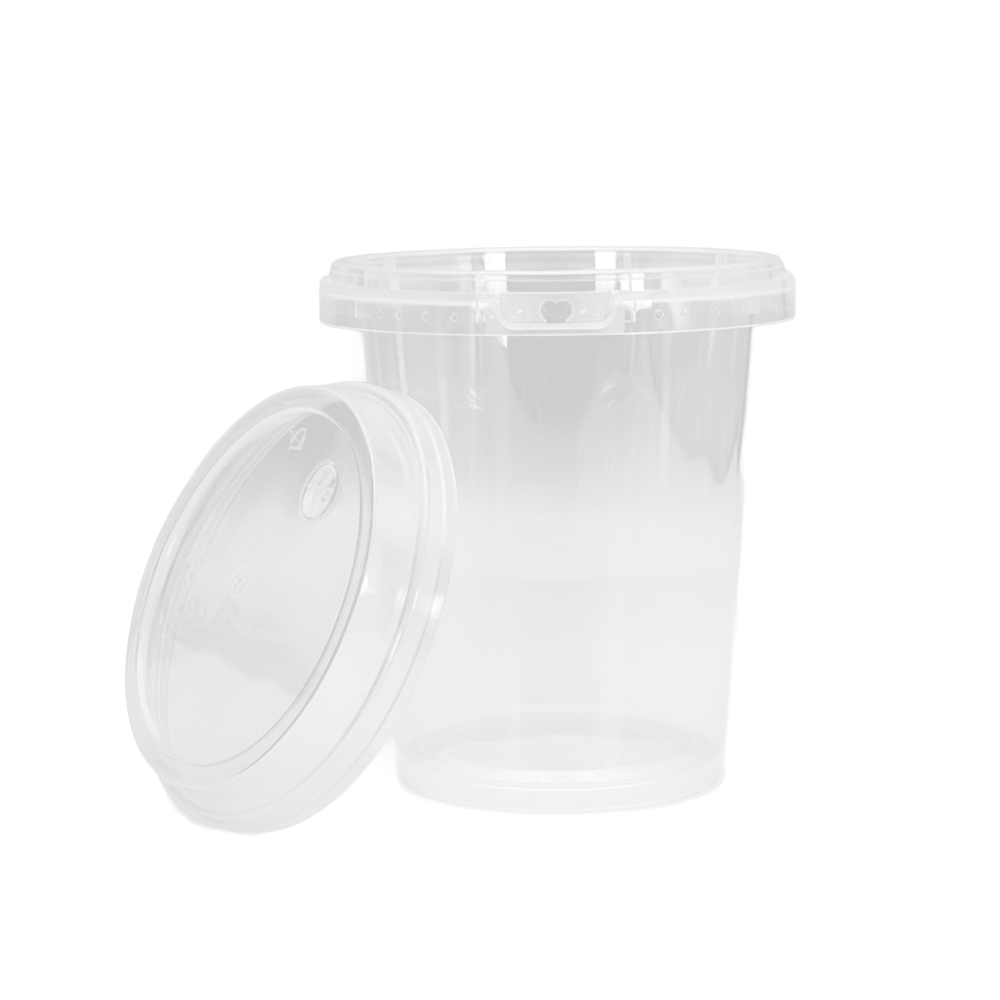 34oz/1000mL Clear Fruit/Milk Tea Tamper Proof Bucket Cups - TEM IMPORTS™