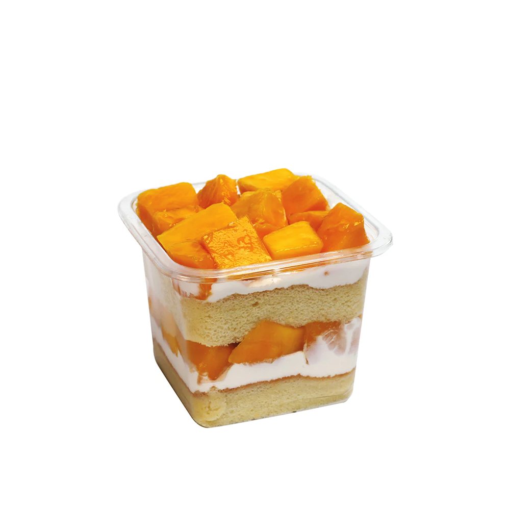 350mL Clear Tall Square Dessert Container With Lid - TEM IMPORTS™