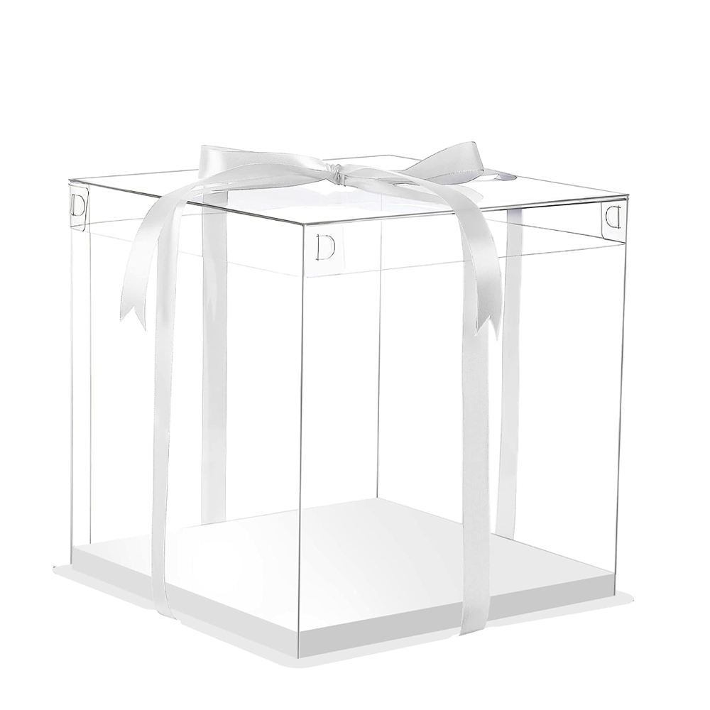 35x35x36 Transparent Square Box With Clear Lid - TEM IMPORTS™