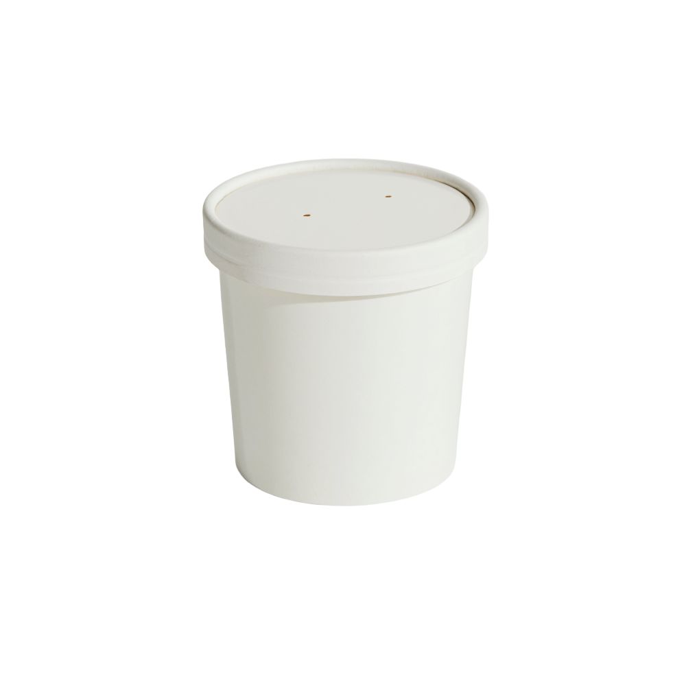 360mL (12oz) White Food Container & Lid Combo - TEM IMPORTS™
