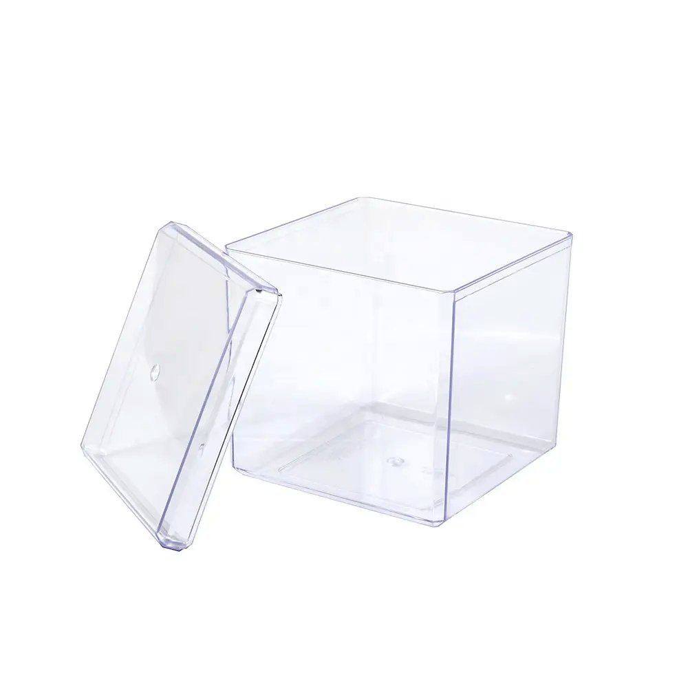 360mL Clear Cube Container With Hard Lid - TEM IMPORTS™