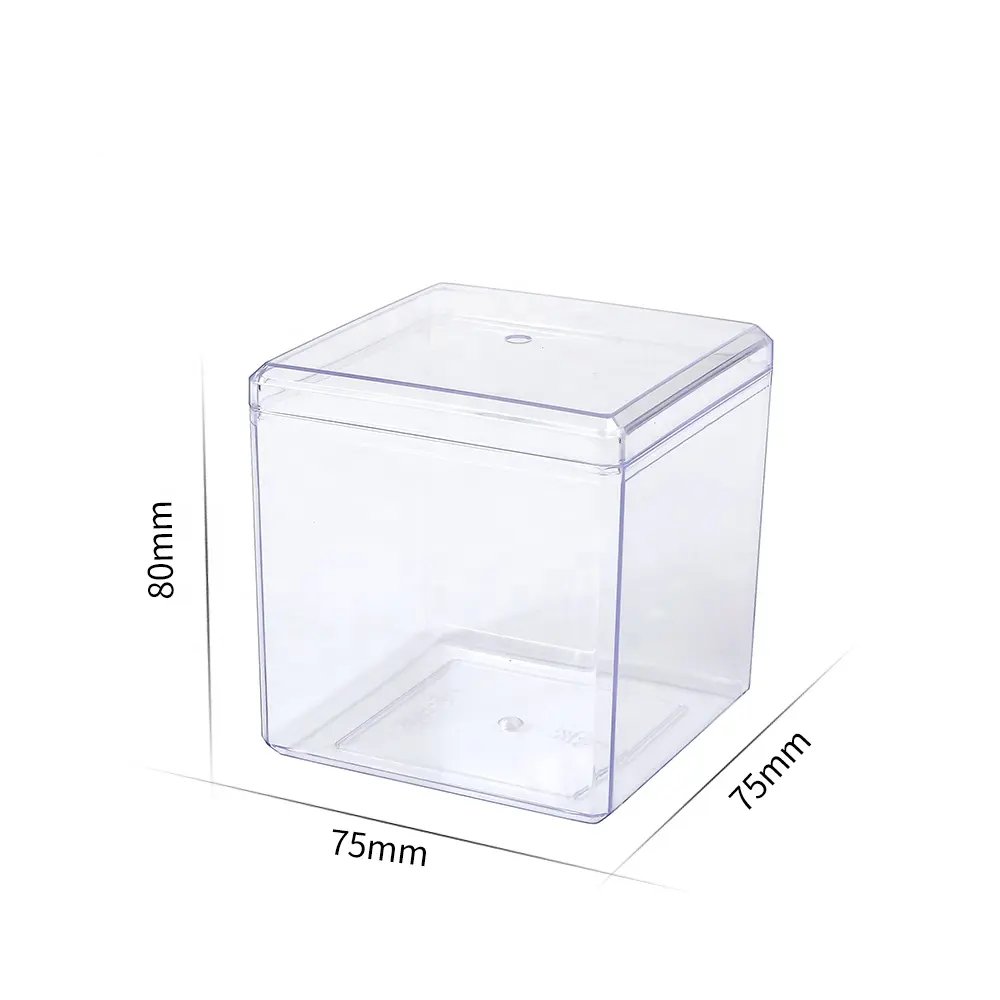 360mL Clear Cube Container With Hard Lid - TEM IMPORTS™