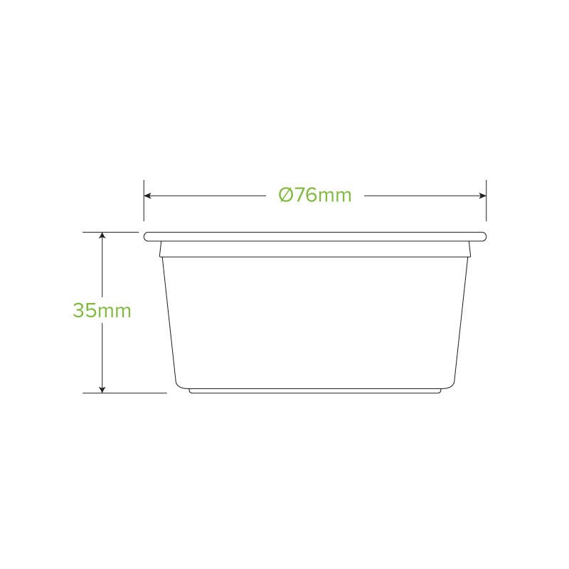 3oz/90mL (76mm) Clear Sauce BioCup - 2000pcs/ctn - TEM IMPORTS™