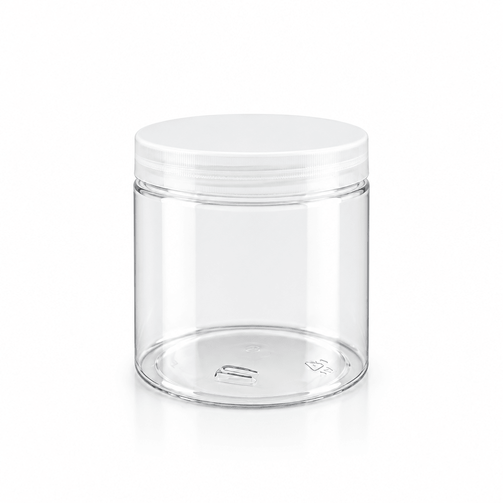 400mL Clear Plastic Jar – 89mm Neck, Straight-Sided with PET Lid - TEM IMPORTS™