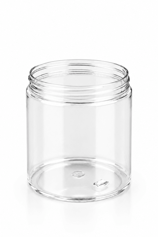 400mL Clear Plastic Jar – 89mm Neck, Straight-Sided with PET Lid - TEM IMPORTS™