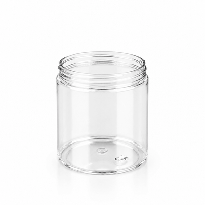 400mL Clear Plastic Jar – 89mm Neck, Straight-Sided with PET Lid - TEM IMPORTS™