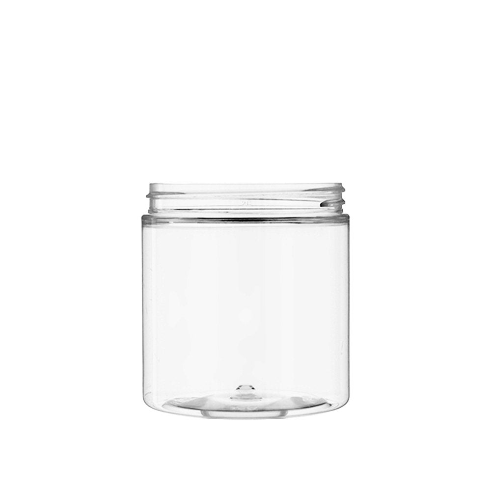 400mL/83mm Neck Straight Sided Plastic Jar With Metal Lid - TEM IMPORTS™