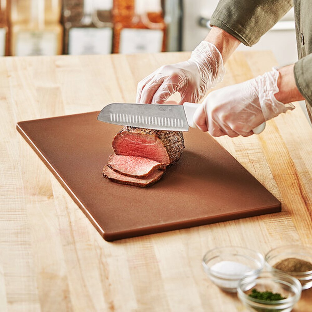 40cm x 25cm Brown P.E Cutting Board - 12mm Thick - TEM IMPORTS™