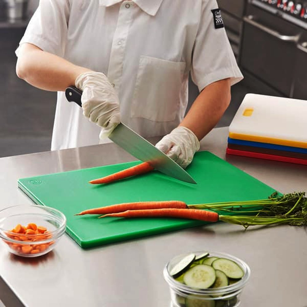 40cm x 25cm Coloured P.E Cutting Board Set (6) - 12mm Thick - TEM IMPORTS™