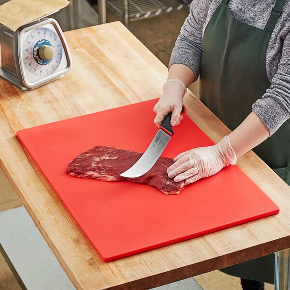 40cm x 25cm Red P.E Cutting Board - 12mm Thick - TEM IMPORTS™