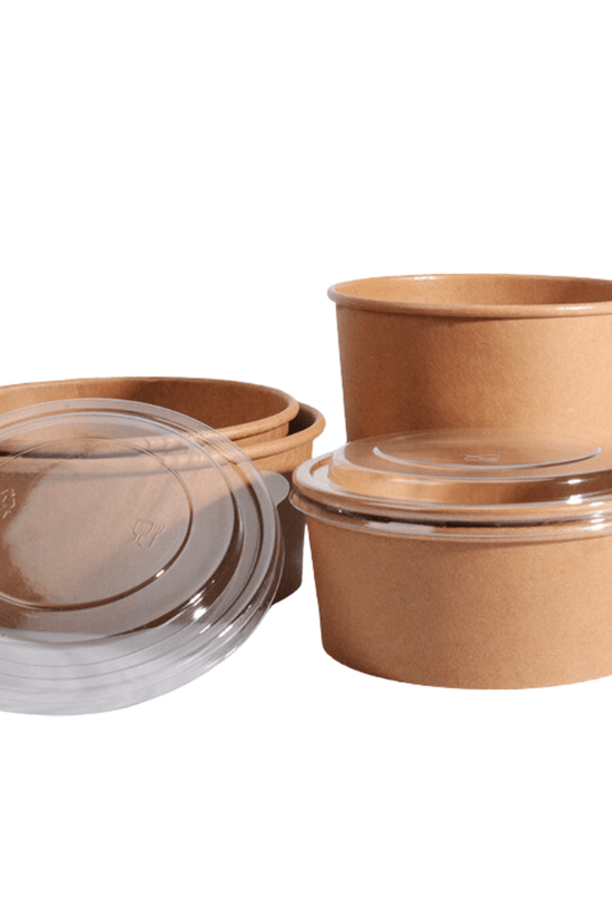 42oz/1250mL PE Coated Kraft Paper Salad Bowl - TEM IMPORTS™