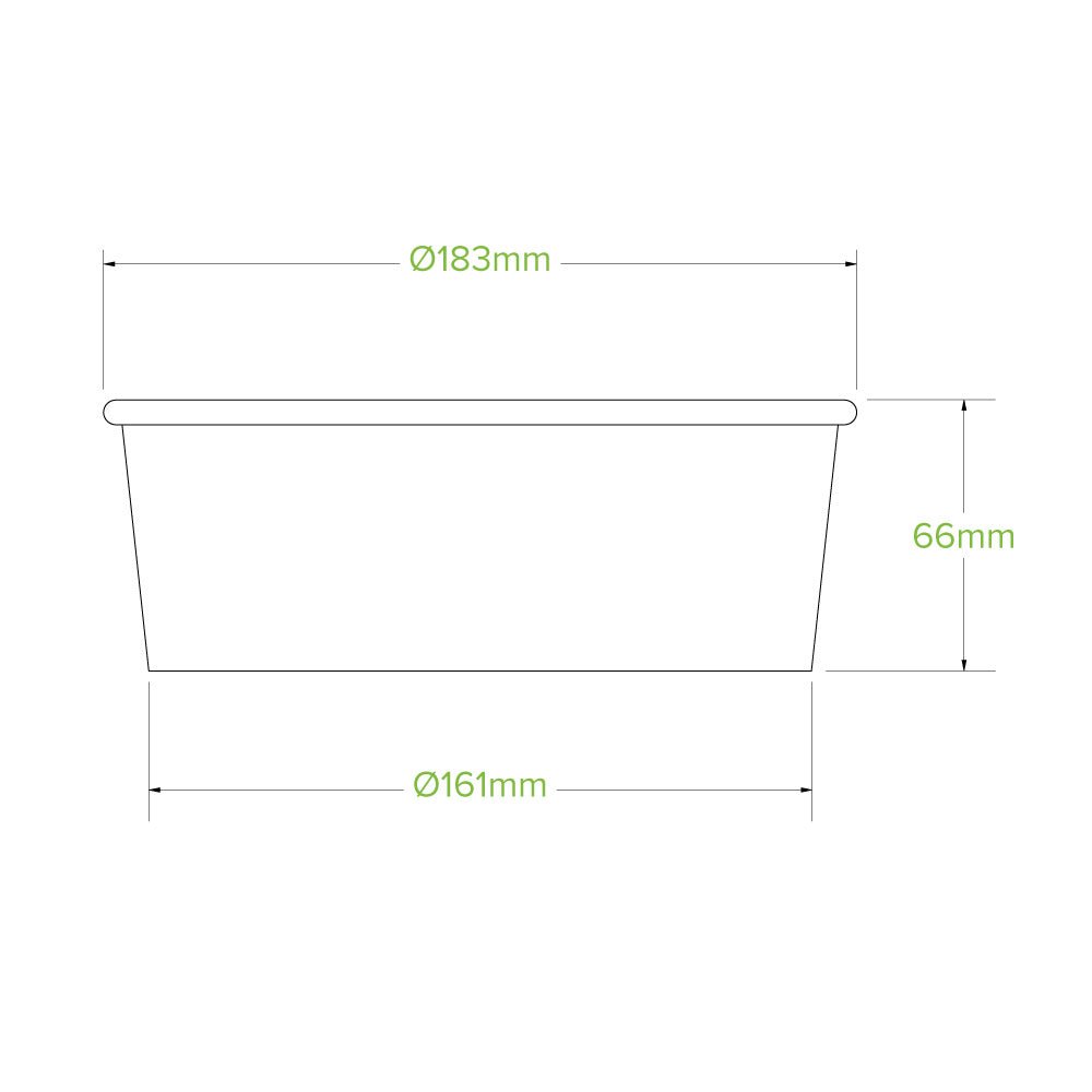 44oz/1300mL Extra Large Kraft BioBowl - 200pcs/Ctn - TEM IMPORTS™