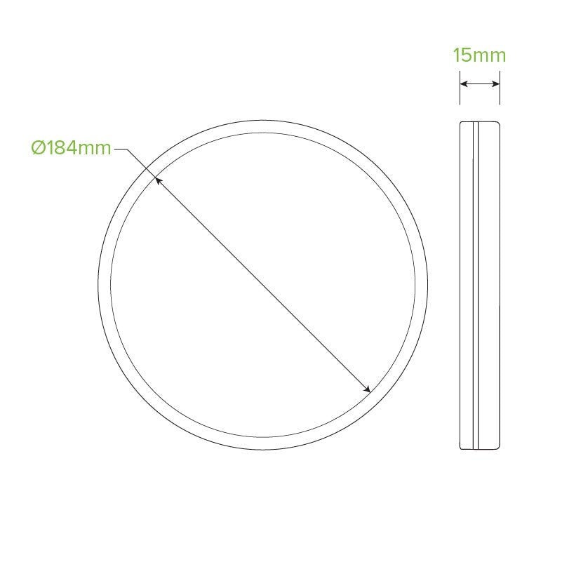 44oz/1300mL White Paper BioBowl Lid - 200pcs/Ctn - TEM IMPORTS™