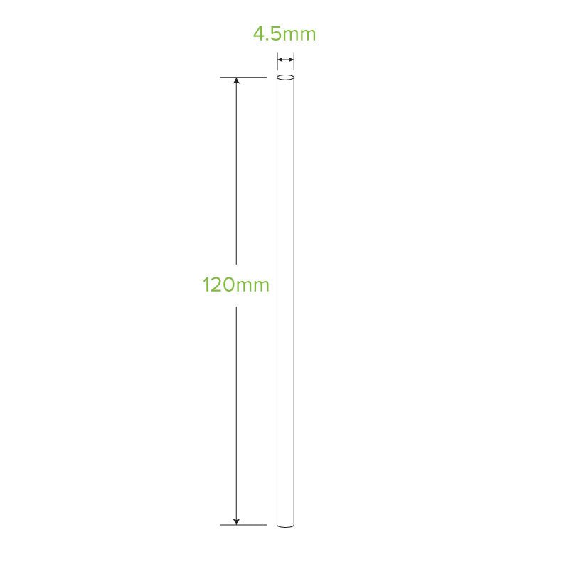 4.5mm Cocktail Black BioStraw - 2500pcs/Ctn - TEM IMPORTS™