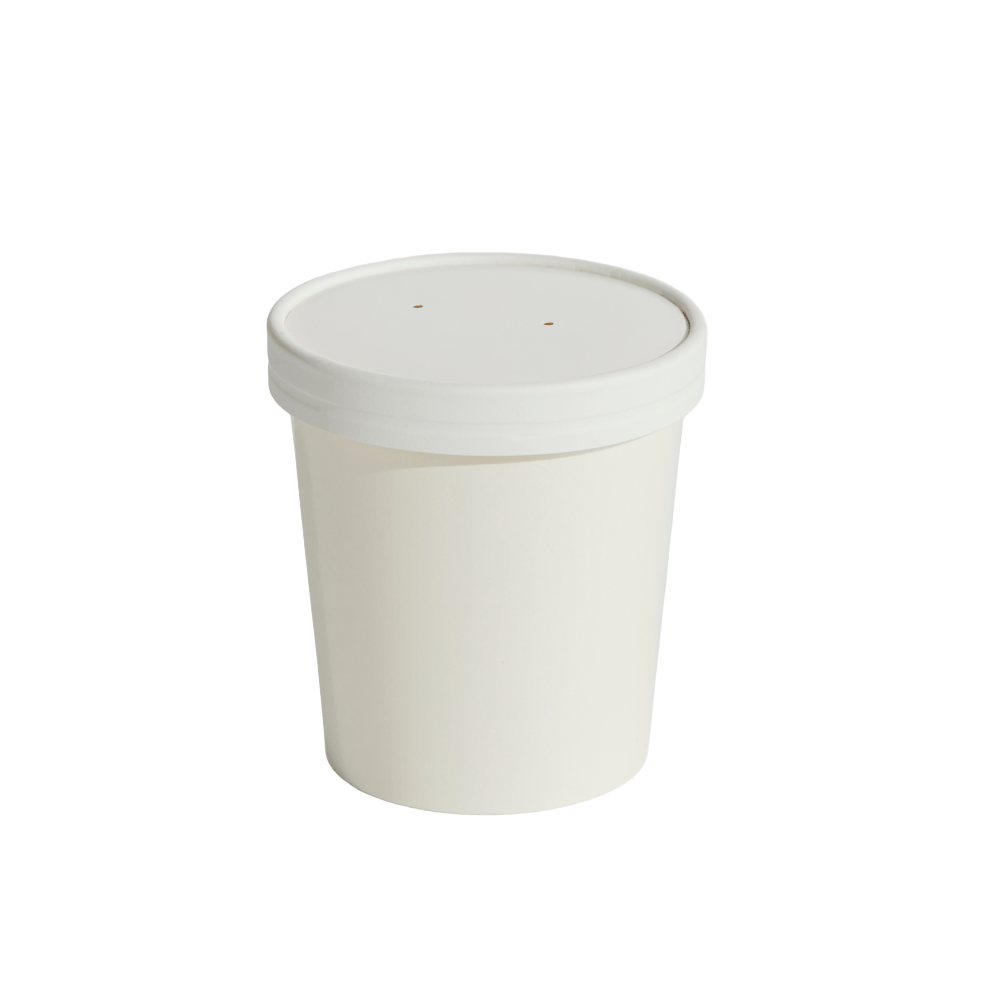 470mL (16oz) White Food Container & Lid Combo - TEM IMPORTS™