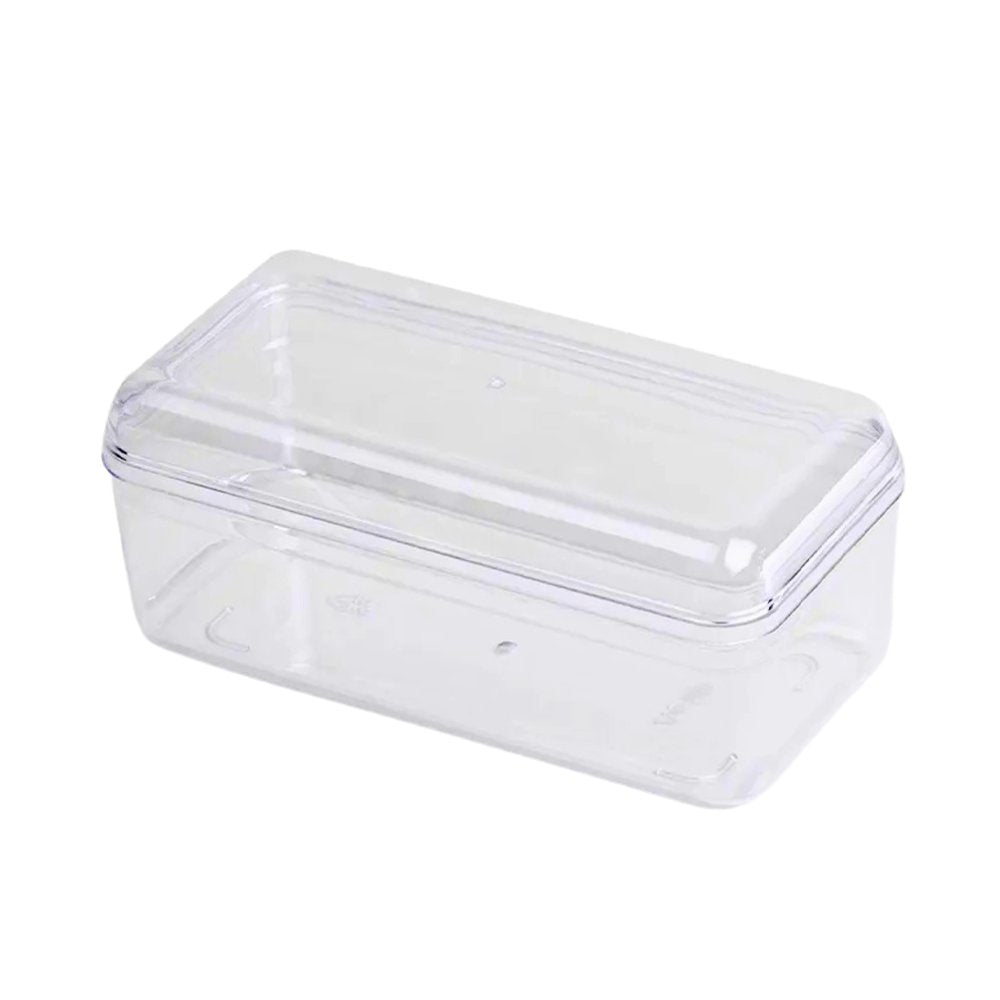 470mL Clear Long Rectangular Container With Hard Lid - TEM IMPORTS™