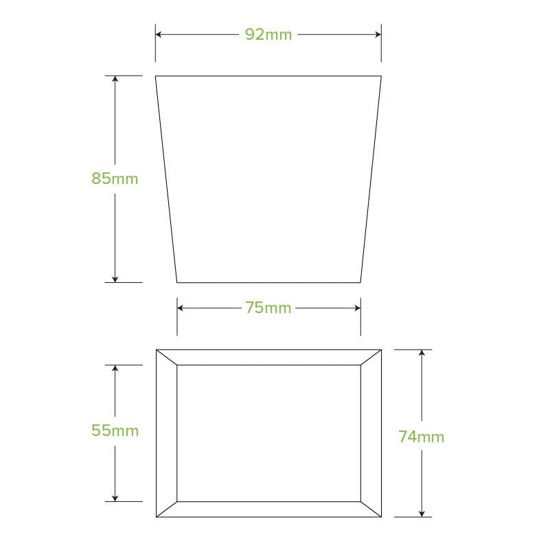 480mL / 16oz BioBoard Noodle Box - 500pcs/Ctn - TEM IMPORTS™