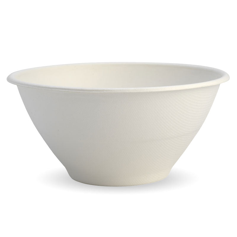 48oz/1420mL White Plant Fibre BioBowl - 400pcs/Ctn - TEM IMPORTS™