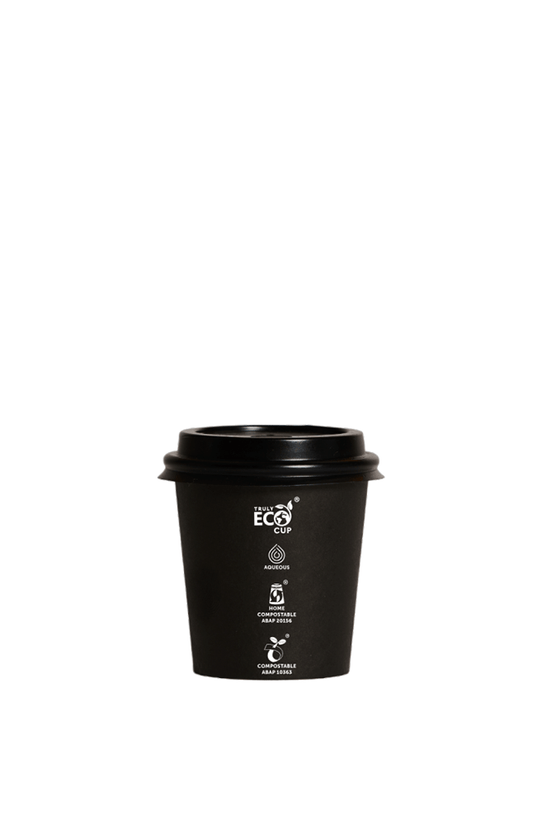 4oz Truly Eco® Aqueous Single Wall Paper Cup Black - 1000/CTN - TEM IMPORTS™