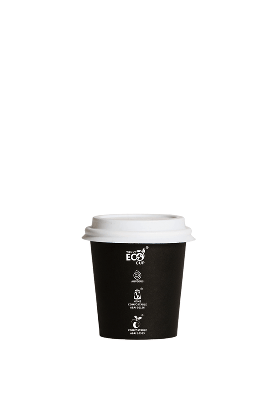 4oz Truly Eco® Aqueous Single Wall Paper Cup Black - 1000/CTN - TEM IMPORTS™