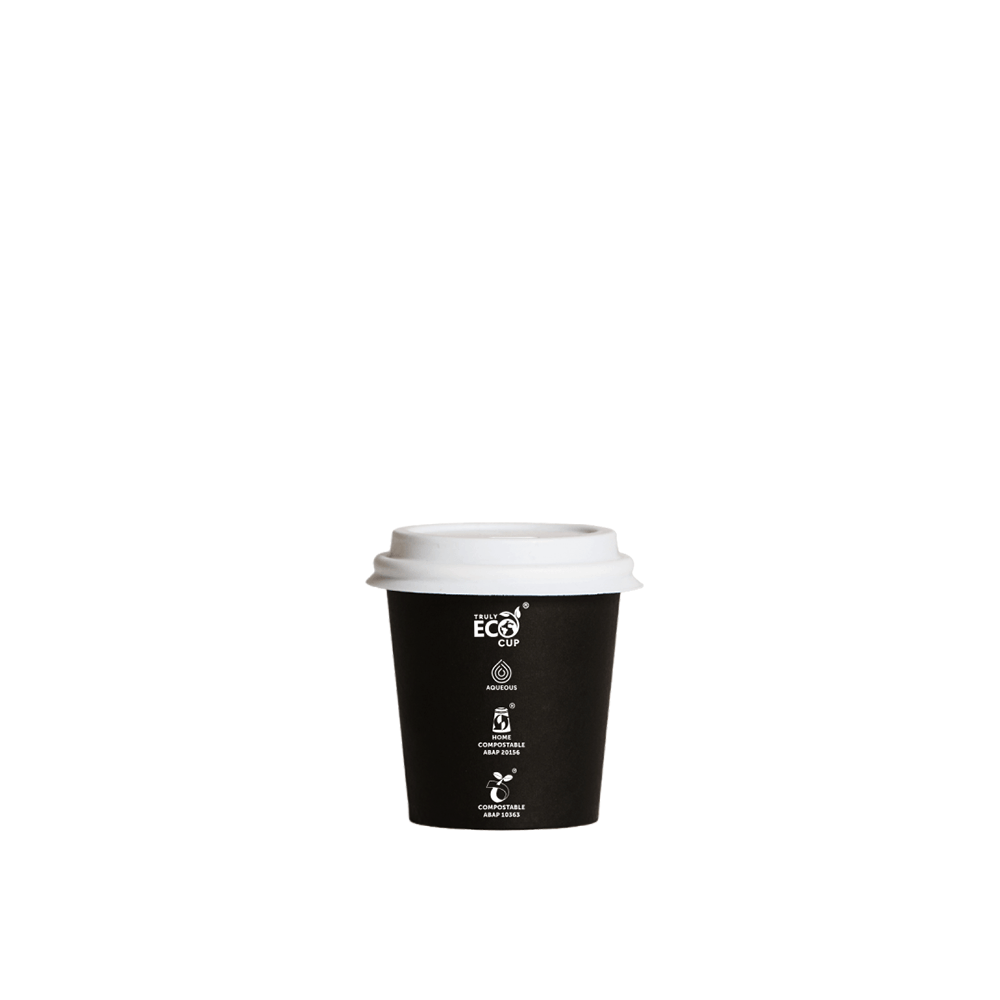 4oz Truly Eco® Aqueous Single Wall Paper Cup Black - 1000/CTN - TEM IMPORTS™