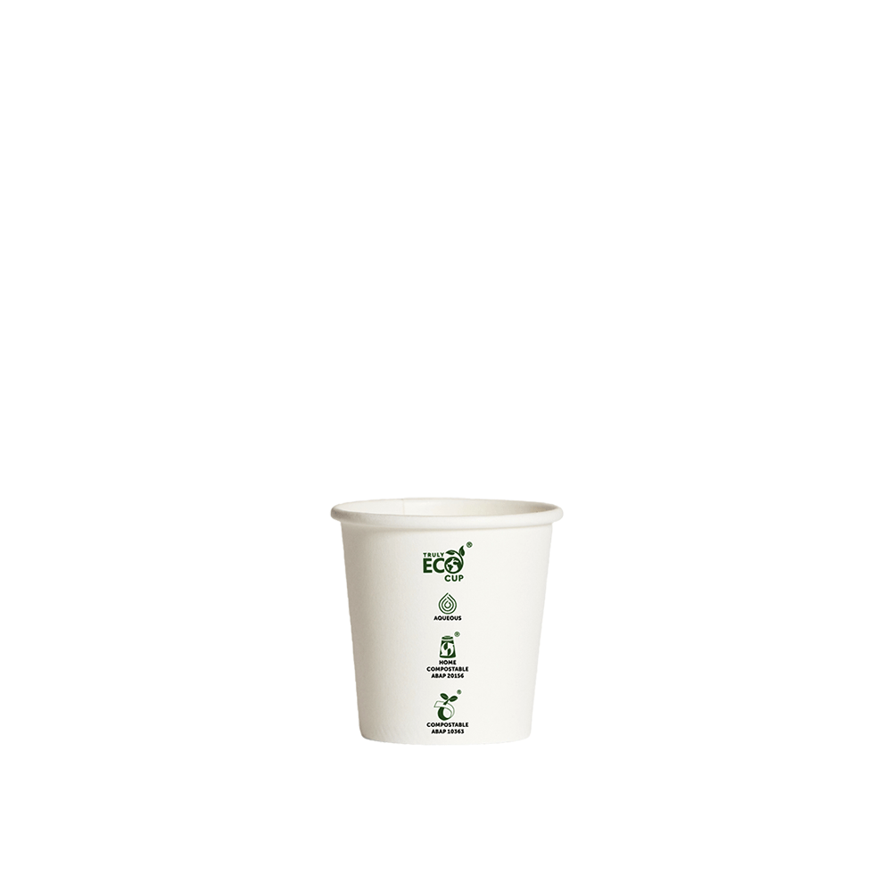 4oz Truly Eco® Aqueous Single Wall Paper Cup White - 1000/CTN - TEM IMPORTS™
