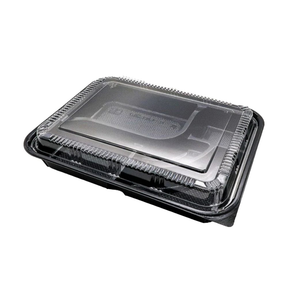 5 Compartment Black Takeaway Container With Clear Lid - TEM IMPORTS™