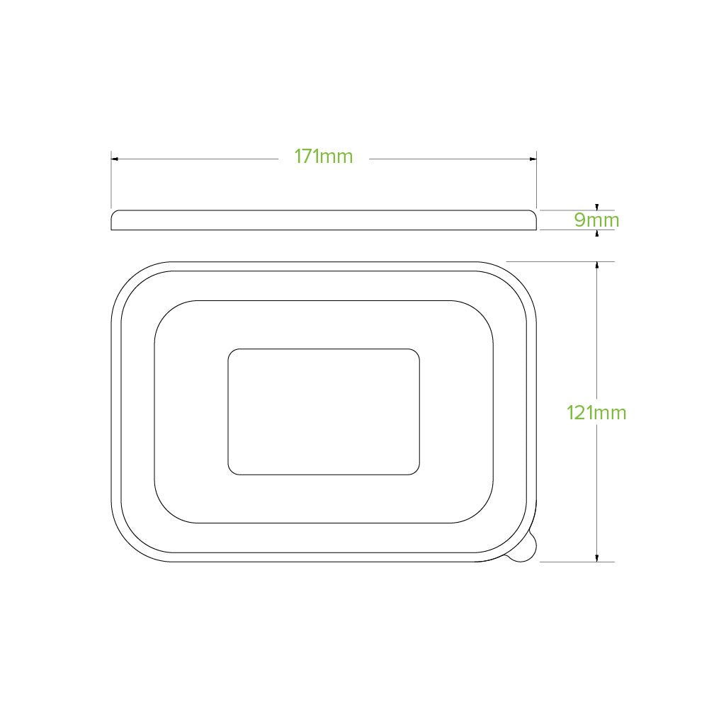 500-1,000mL Clear PET BioBoard Takeaway Lid - 300pcs/Ctn - TEM IMPORTS™