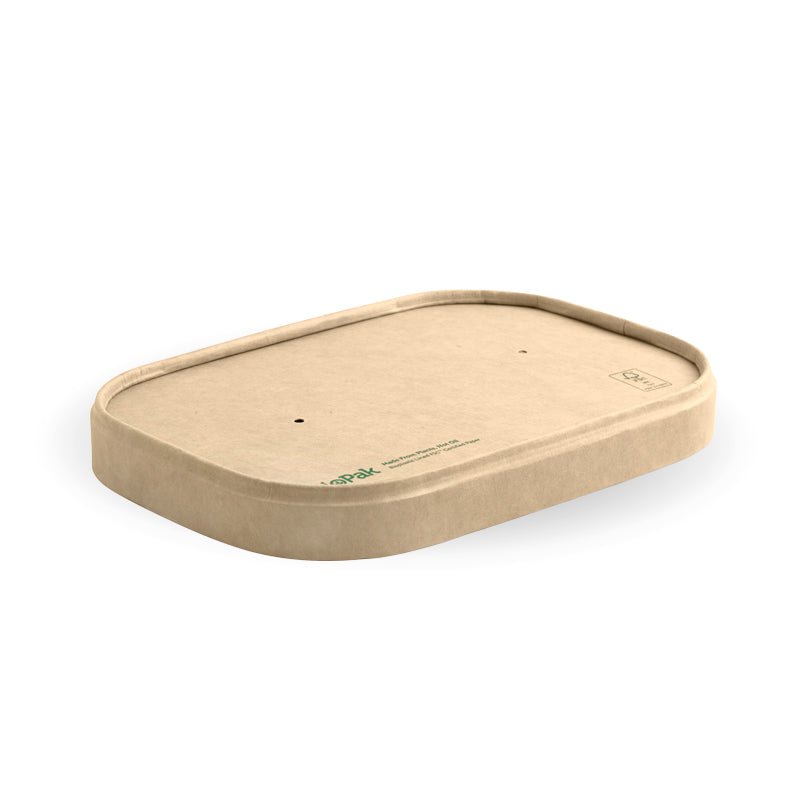 500-1,000mL Kraft Paper BioBoard Takeaway Lid - 300pcs/Ctn - TEM IMPORTS™