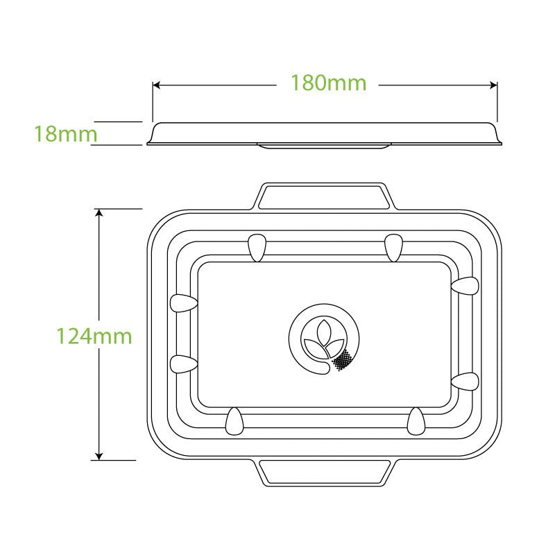 500 & 600mL Natural Plant Fibre Takeaway Lid - 500pcs/Ctn - TEM IMPORTS™