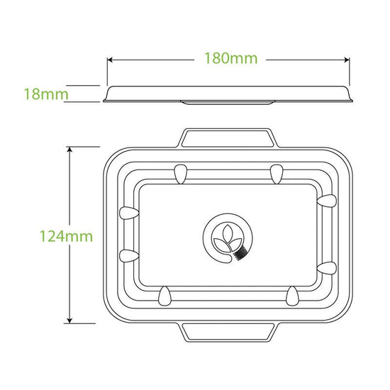 500 & 600mL White Plant Fibre Takeaway Lid - 500pcs/Ctn - TEM IMPORTS™