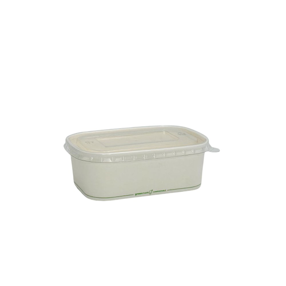 500mL - 1000mL Clear PET Lid For Rectangular Container - TEM IMPORTS™